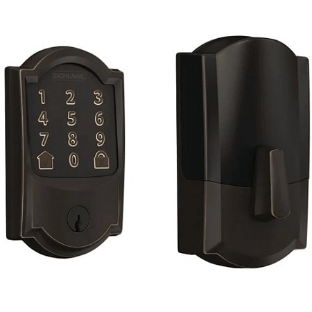 Grade 1 Touchscreen Deadbolt Lock, Encode Series, Camelot Trim, Antique Bronze Finish